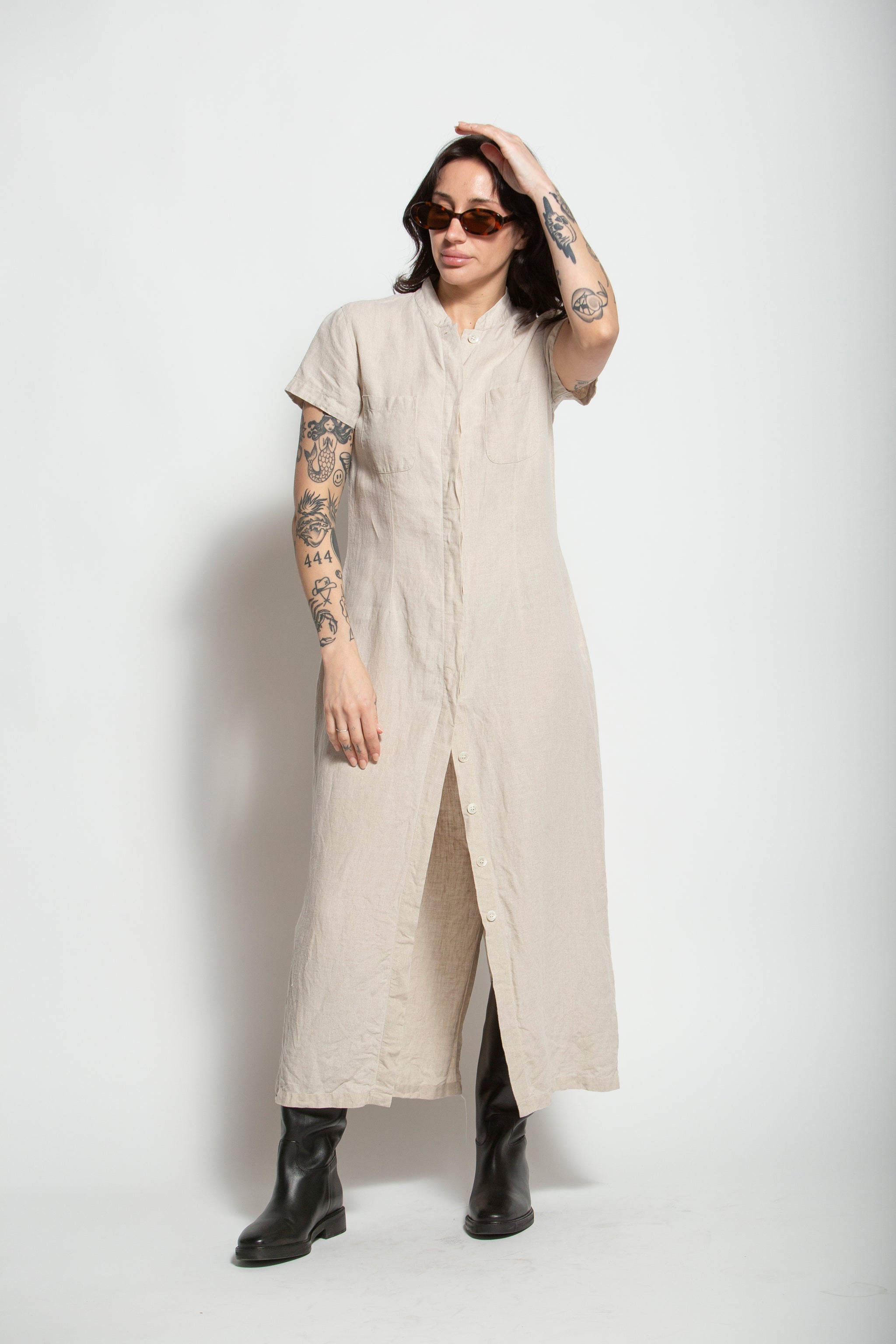 Laura Ashley Linen Shirt Dress