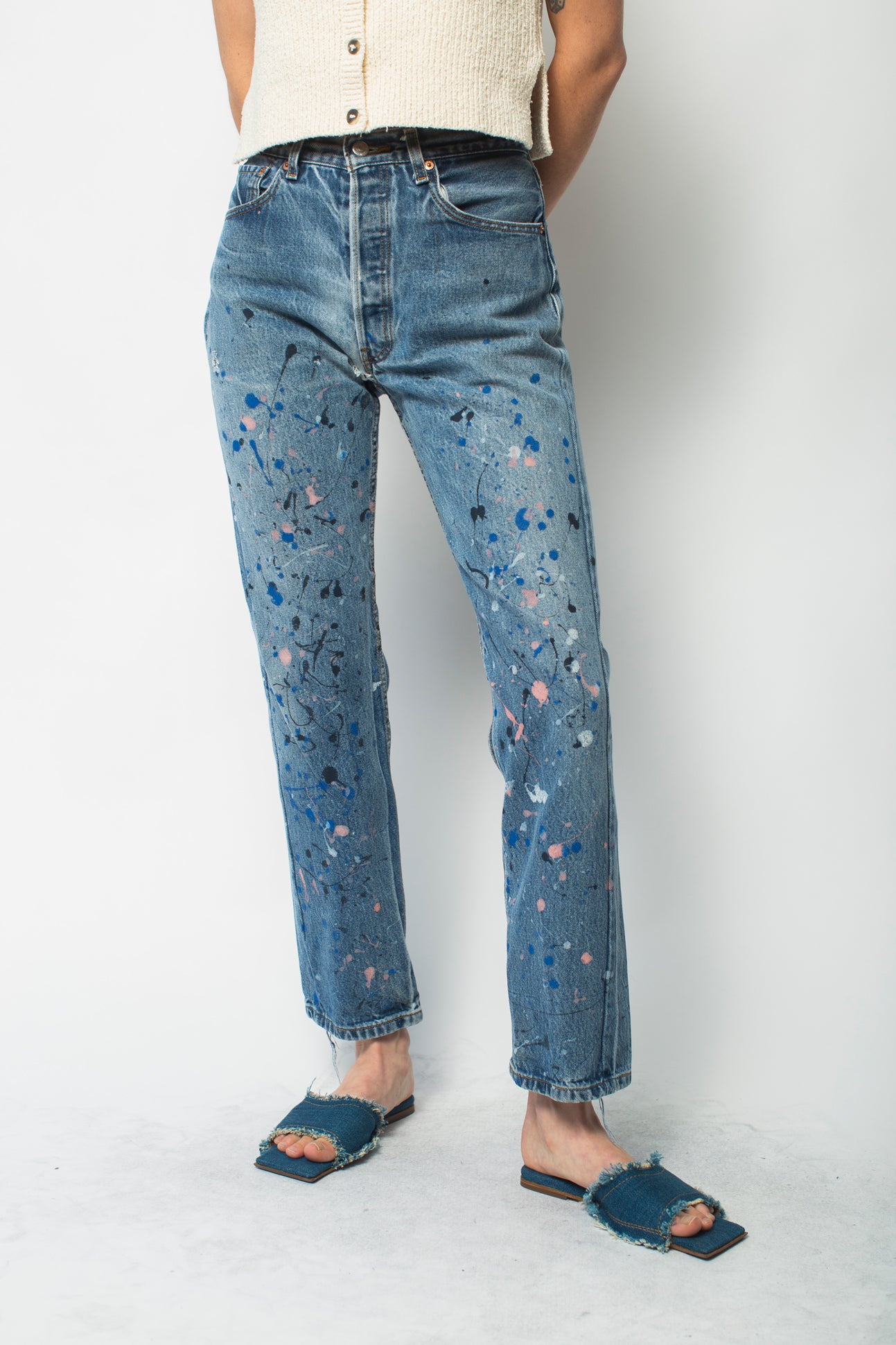 Paint splatter jeans levis new arrivals