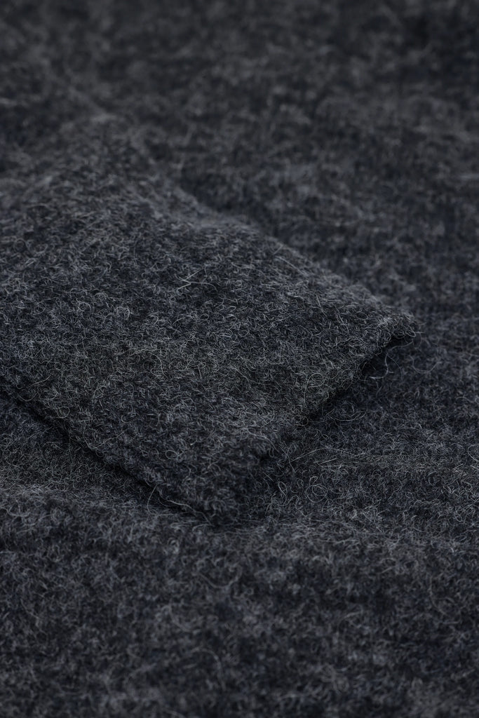 Close-up of dark gray fabric texture