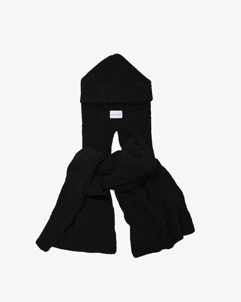 Black scarf on a white background